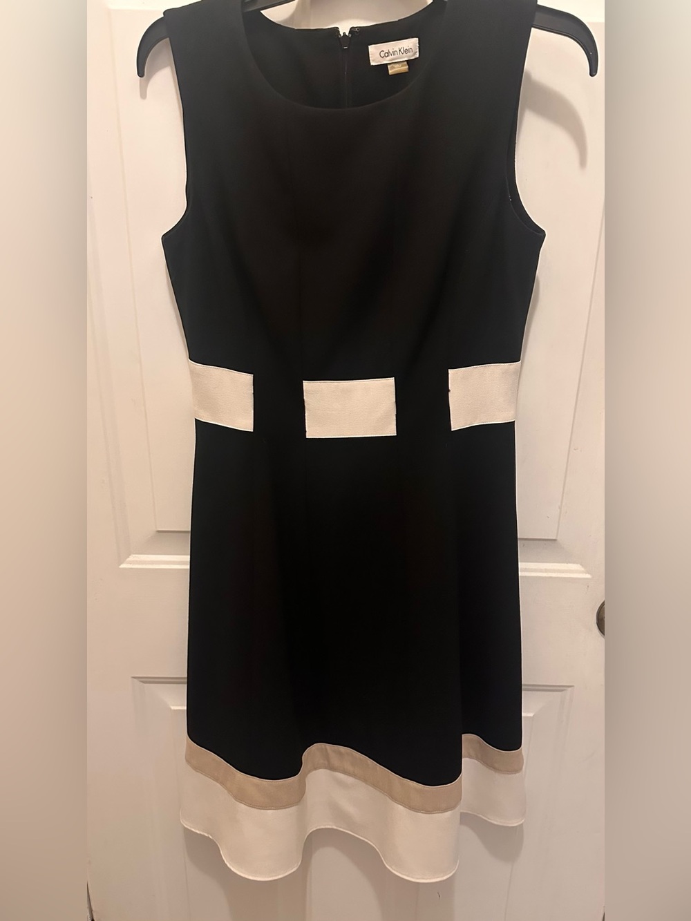 Calvin Klein Colorblock Fit and Flare Dress